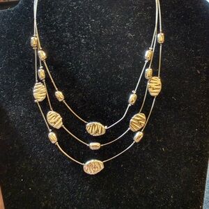 Paparazzi Silver and Gold Beaded Necklace
